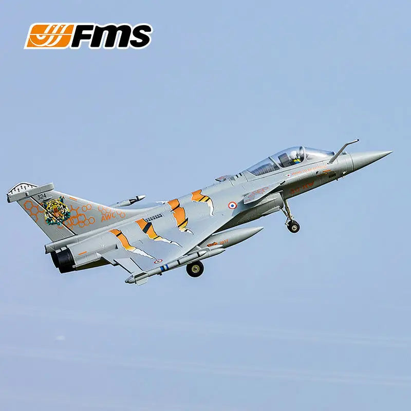 FMS 64mm Rafale EDF RC Jet Scale Fixed Wing Fighter Aircraft Model Electric Ducted Fan RC Remote Control Airplane Hobby Toy