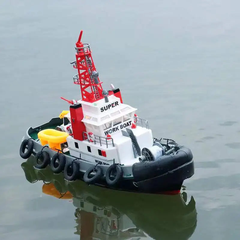 HengLong Remote Control Rescue Speedboat 2.4g Wireless Rc Speedboat Fire Rescue Boat Spray Boat Children'S Outdoor Toy Gift