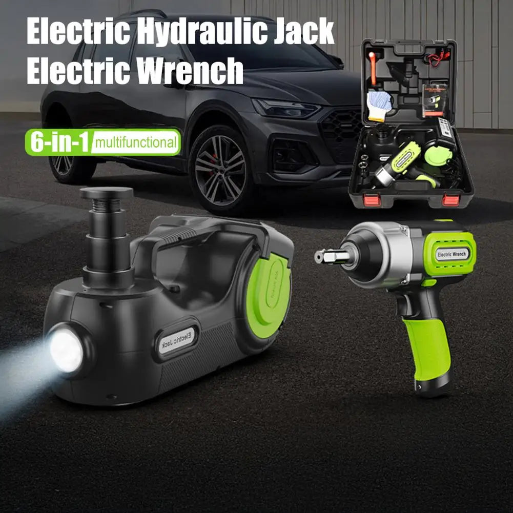 Electric Hydraulic Jack, Portable Car Emergency Tool Kit With Window-Breaking Hammer, Multi-function Emergency Escape Tools
