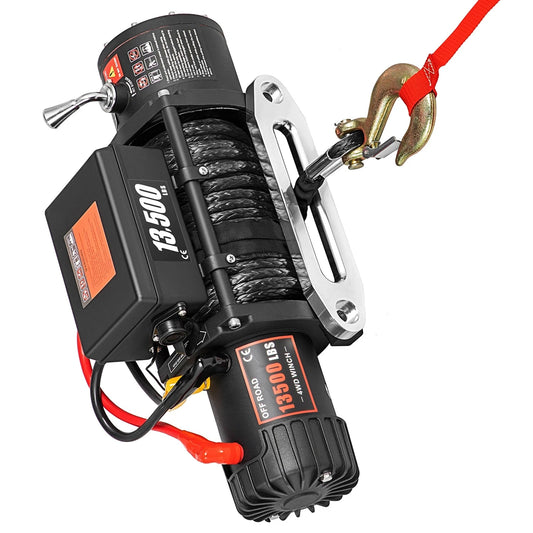 SIHAO Vevor 13500lbs ATV/UTV Electric Winch 12V with 27M/92FT IP67 Waterproof Lifting Hoist for 4X4 Car Trailer ATV Truck Remote Control for Towing Off-Road SUV 8