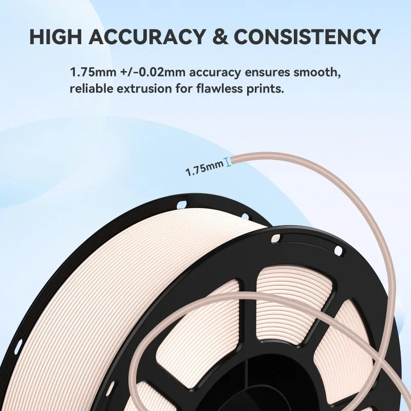 PETG 3D Printer Filament 1KG 1.75m for Tuozhu High Speed Printing Flat Cable Neat Winding Consumables Impact Resistant Durable