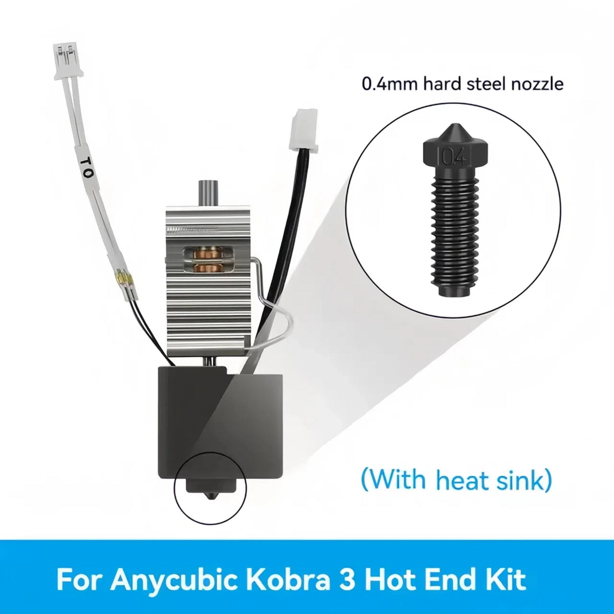 For Kobra 3/3 Combo Print Head Original Extruder Assembly for Anycubic Kobra 3/Kobra 3 Combo/ Kobra3 V2 Hotend Accessory