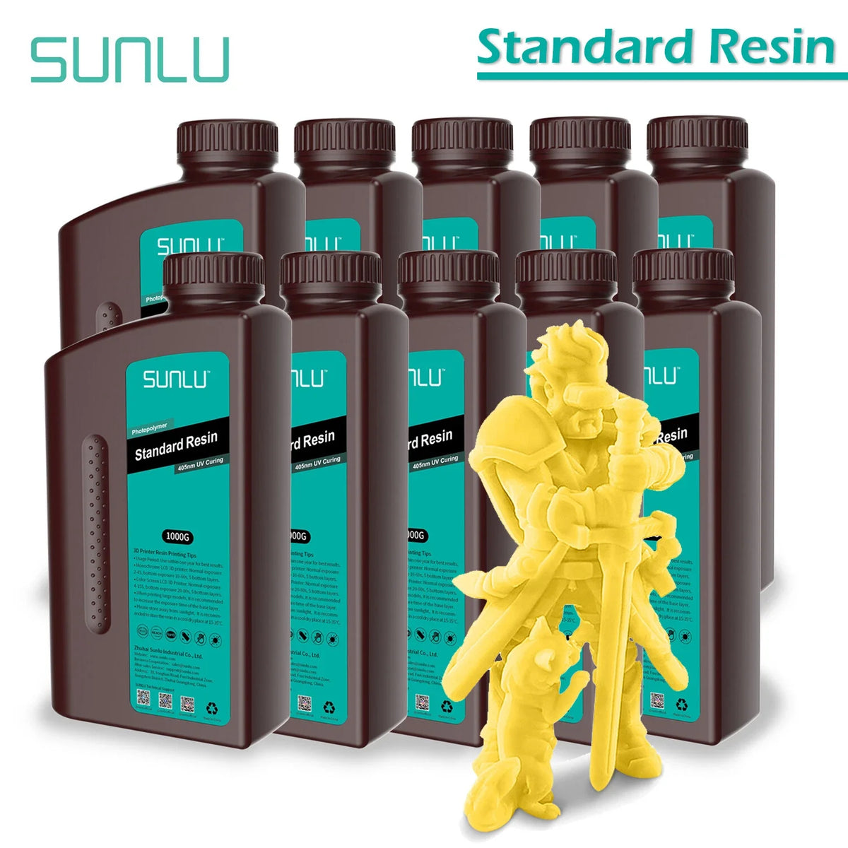 SUNLU Standard Photosensitive Resin for 3D Printing - Low Odor,High Precision,Easy to Use,Great for Beginners,Cost-Effective