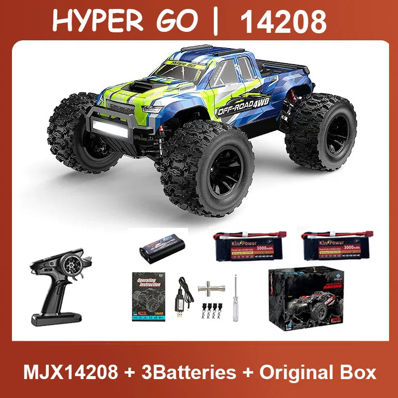 Hyper Go MJX 14208 1/14 4WD RC Car 75KM/H Brushless RC Racing Car Remote Control Cars Off-Road Truck Toys