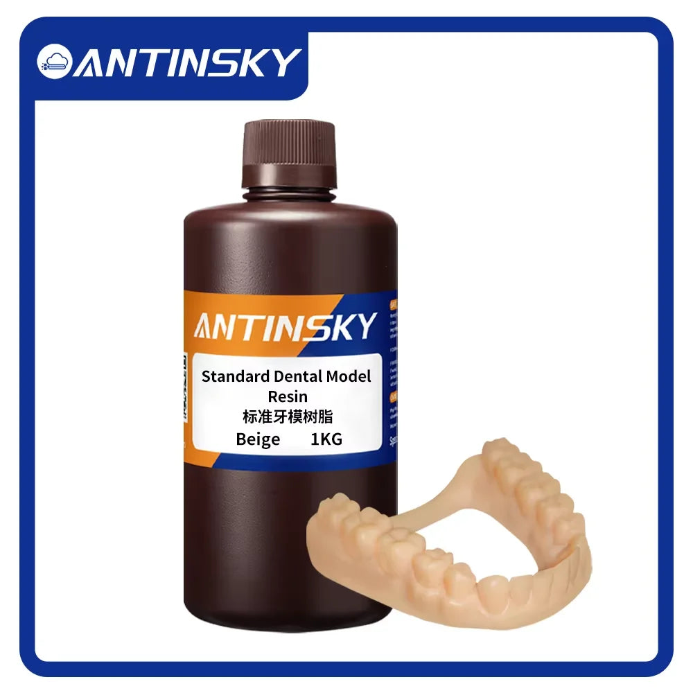 Antinsky Standard Dental Model Resin 405nm1KG for HeyGears/Phrozen LCD 3D Printer Heat Resistant 3D Dental Resin