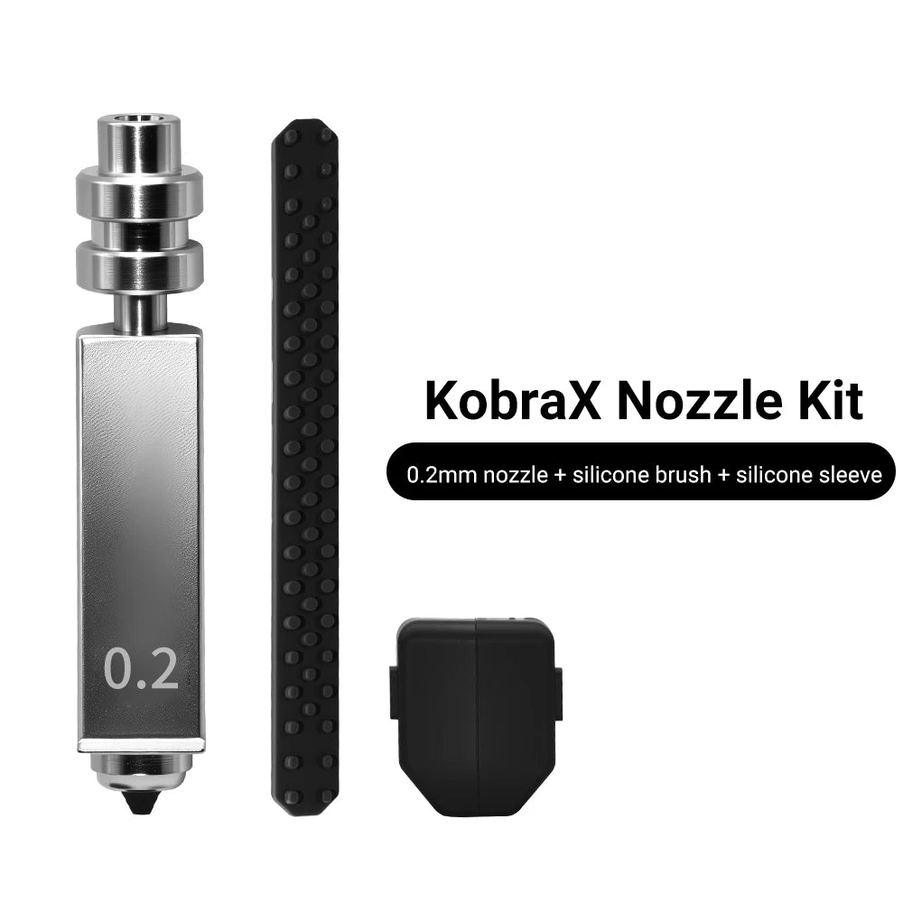 Anycubic Kobra X/Kobra 4 Bimetal Hotend Nozzle Kit 0.2 0.4 0.6 0.8mm Heating Assembly with Silicone Wiper 3D Printer Accessories