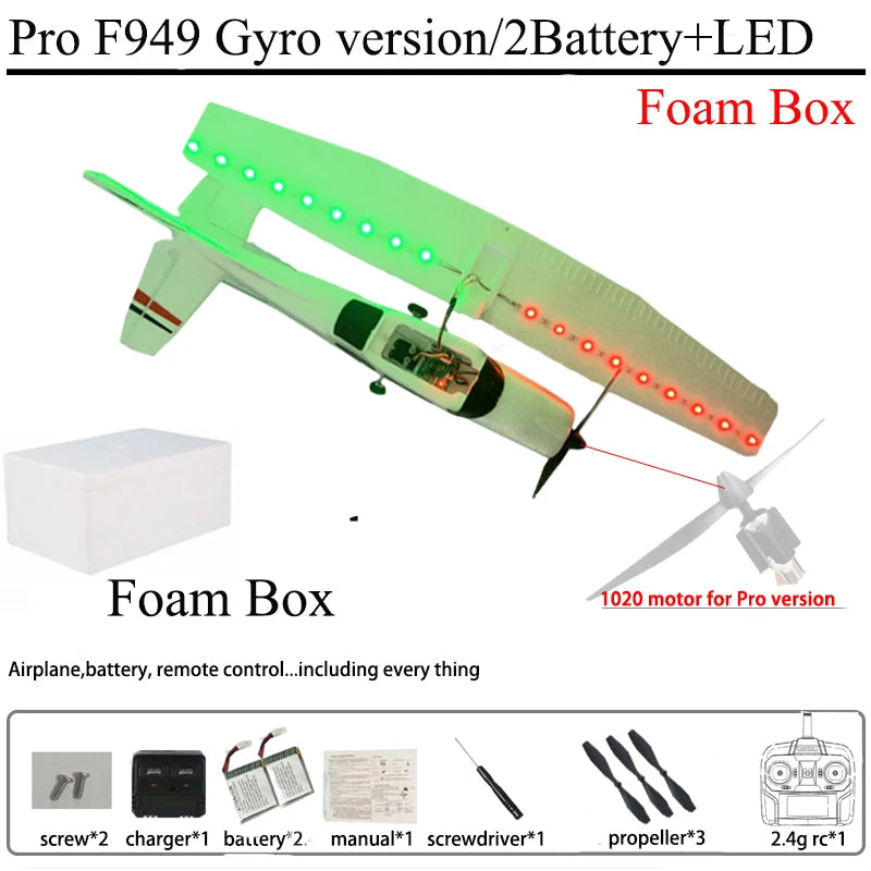 WLtoys F949 2.4G 3D6G 3Ch RC Airplane Fixed Wing Plane Outdoor Toys Drone RTF Upgrade Version Digital Servo F949S With Gyroscope