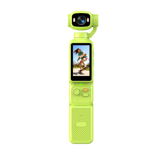 Lenovo 4K Handheld Gimbal Action Camera HD 180 Rotatable Lens Anti Shake Pocket Vlog Camera with Fill Light For Outdoor Sports