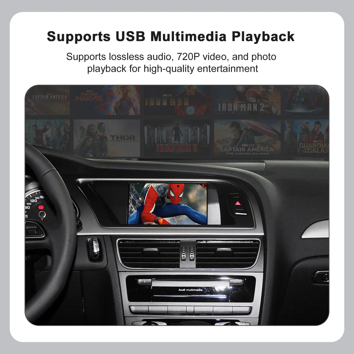for Audi A6 A7 C7 MMI 3G HN+R 2011-2015 Car Radio GPS Navi Wireless CarPlay Android Auto Multimedia Player