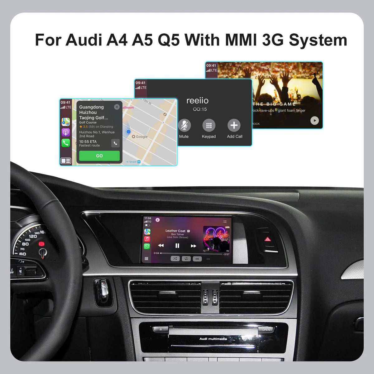 for Audi A6 A7 C7 MMI 3G HN+R 2011-2015 Car Radio GPS Navi Wireless CarPlay Android Auto Multimedia Player