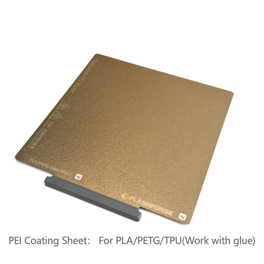 Flashforge AD5X PEI Coating Sheet / Sticker Sheet Build Plate Platform Building Bed 3D Printer Part 220mm X 220mm