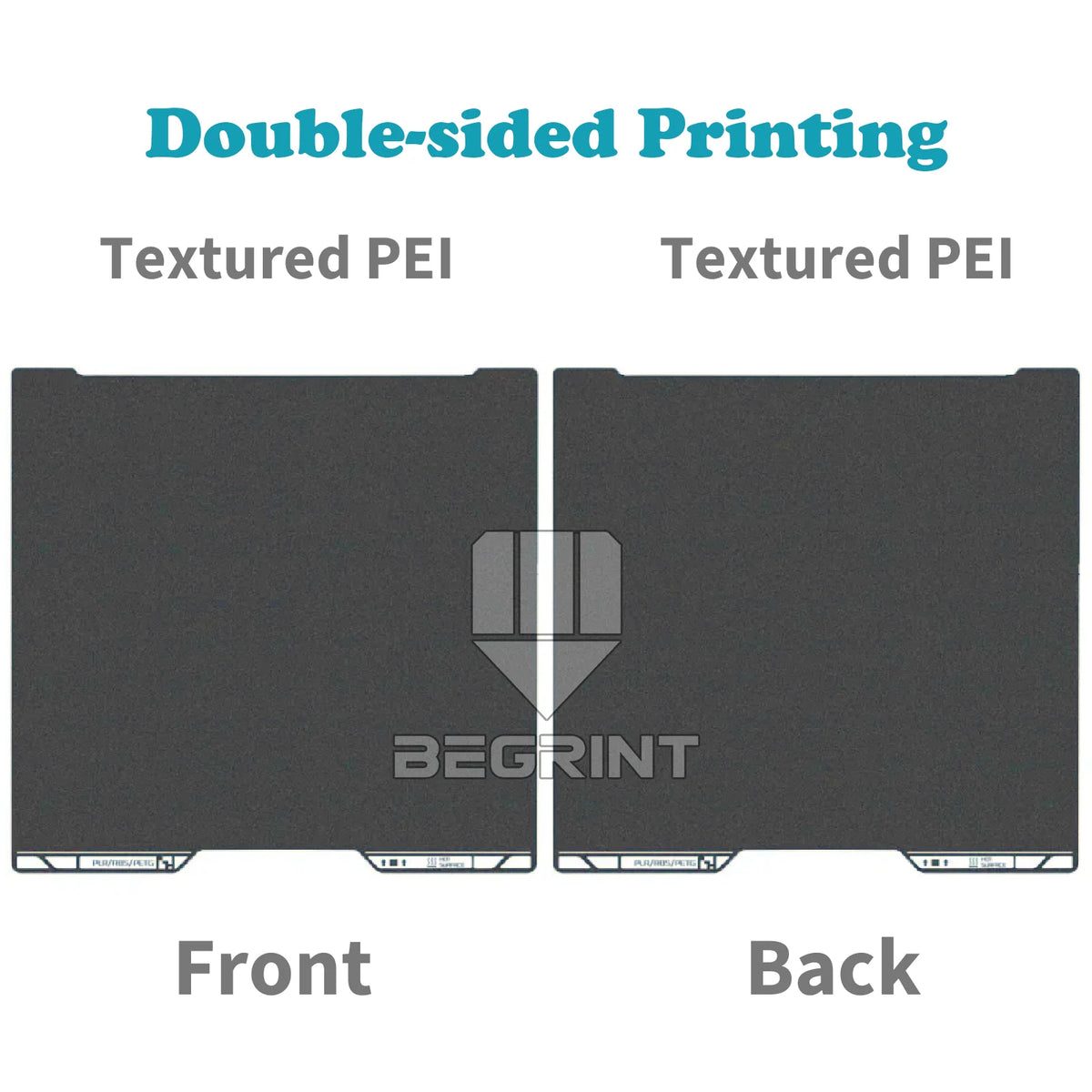 For Bambu Lab H2C A2L Build Plate Double Sided Textured PEI Spring Steel Hot Bed 335×325mm for Bambulab H2C A2L 3D Printer Parts