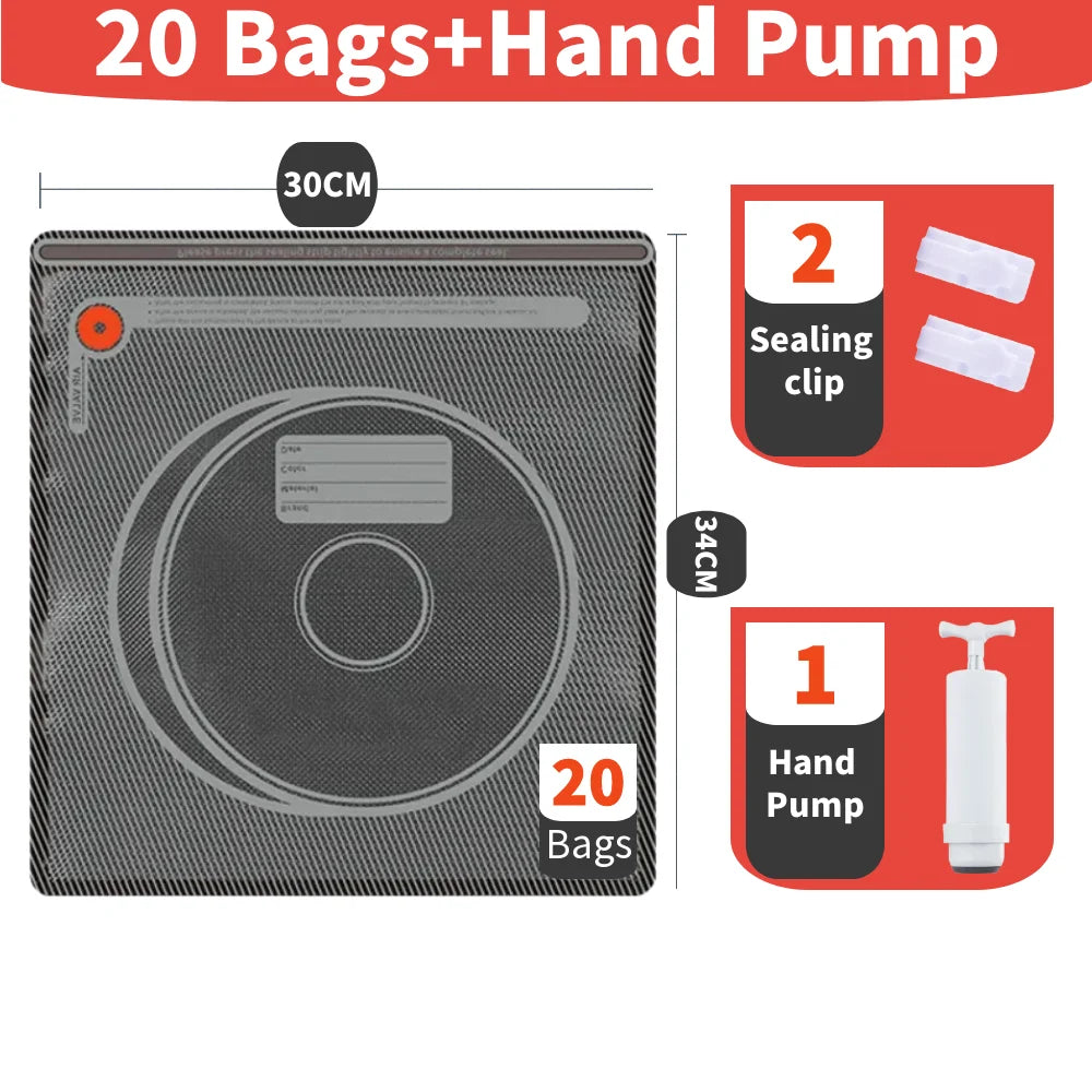 3D Upgraded Black Filament Storage Bag PLA ABS PETG Vacuum Bag Dryer Safekeep Humidity Resistant Sealing Bags Keep Filament Dry