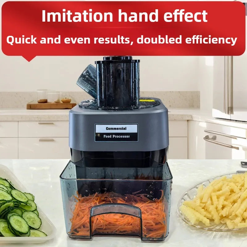 New Commercial Double Spout Vegetable Cutter 4 in 1 Multifunctional Dicing Shredding Slicing Cutting Strips Vegetables