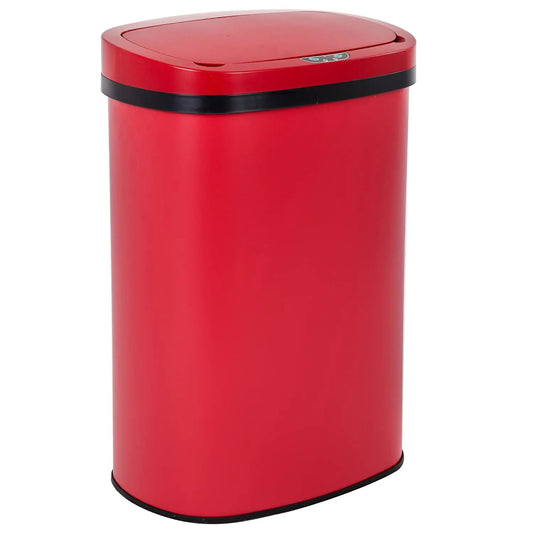 BestOffice 13 Gallon Trash Can with Lid Automatic Touchless Garbage Can Odor Control Modern Oval Design | Easy to Clean