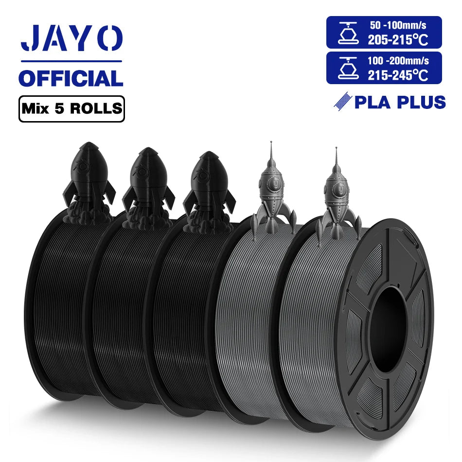 JAYO 3D Filament PLA/PLA META/PETG/SILK PLA+/Wood/PLA Marblel/ APLA 1.75mm 5Roll 1.1KG/0.5KG 3D Printer Filament for 3D Printer