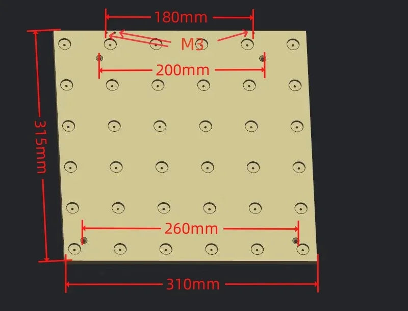Funssor Creality K1MAX 3D Printer Ultra Flat Cast Aluminum Heated Bed Build Plate 6mm