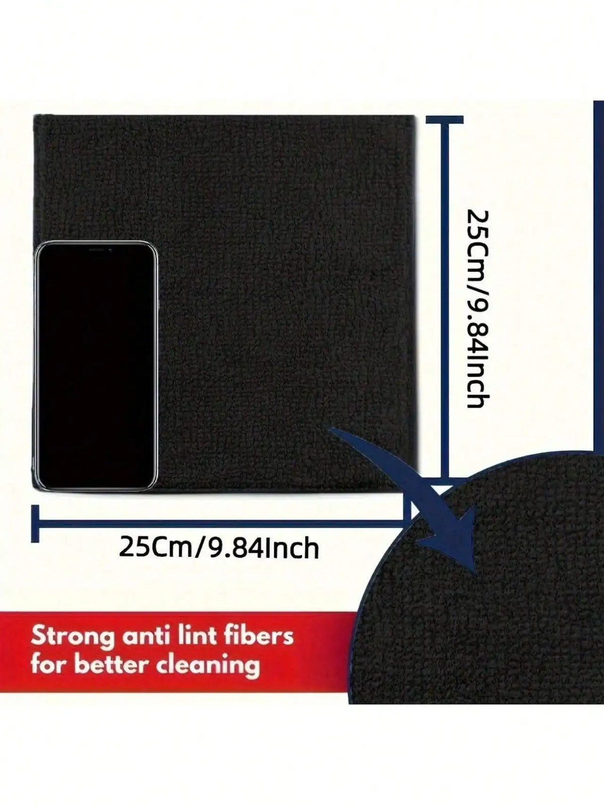 10pcs Kitchen Towel Set, Black And Light Gray Super Absorbent Microfiber Cleaning Cloths, Strong Water Absorption, Soft, Stain Removal, Suitable For Cleaning Glass, Cooking Countertops, Pots And Pans, Faucets, Range Hoods, Ca