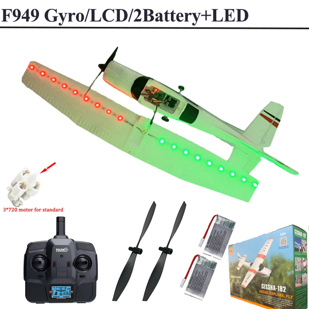 WLtoys F949 2.4G 3D6G 3Ch RC Airplane Fixed Wing Plane Outdoor Toys Drone RTF Upgrade Version Digital Servo F949S With Gyroscope