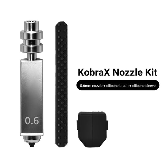 Anycubic Kobra X/Kobra 4 Bimetal Hotend Nozzle Kit 0.2 0.4 0.6 0.8mm Heating Assembly with Silicone Wiper 3D Printer Accessories