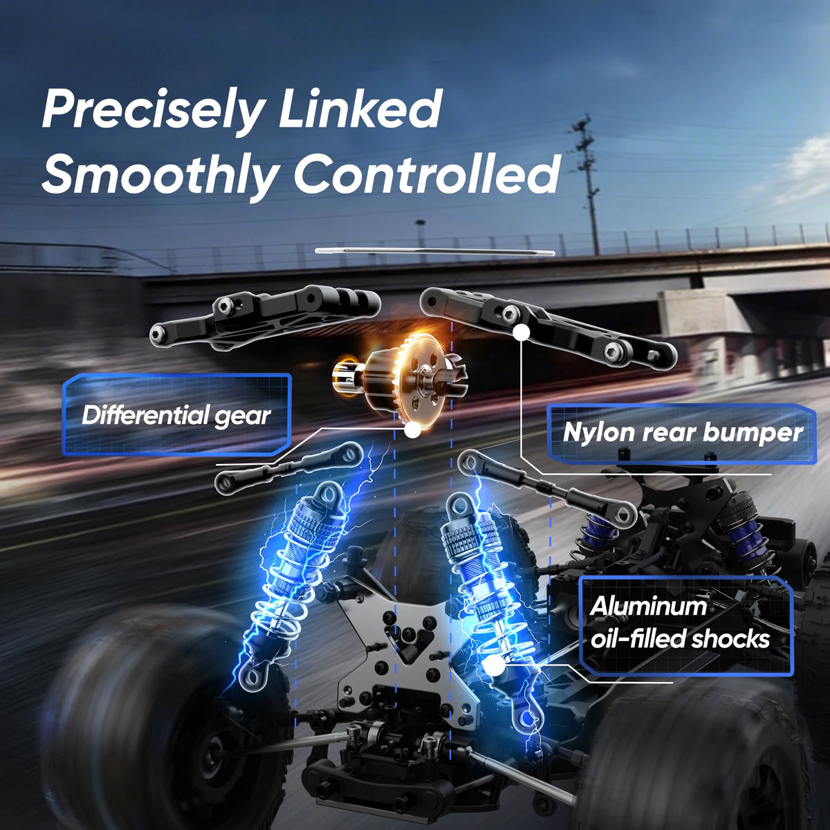 Local Shipping From US JIUSI 1/14 4WD PT14R Rc Car 4x4 Off-Road Rc Truck Brushless 3600KV 80km/h High-Speed 2.4G Remote Control 3S 35C 2200mAh Toy Car Rc Cars For Adults