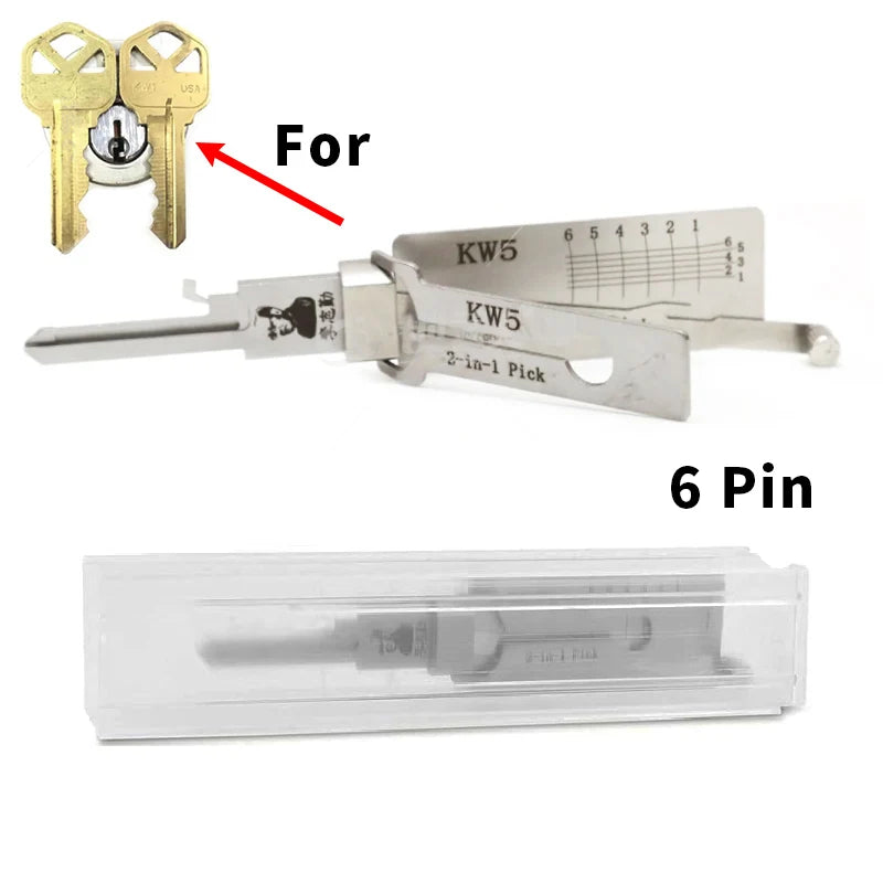 KW1 SC1 LISHI 2-in-1 Pick Decoder For Kwikest Lock For Schlage KW5 SC4 Lock Civil lock tool Locksmiths tool
