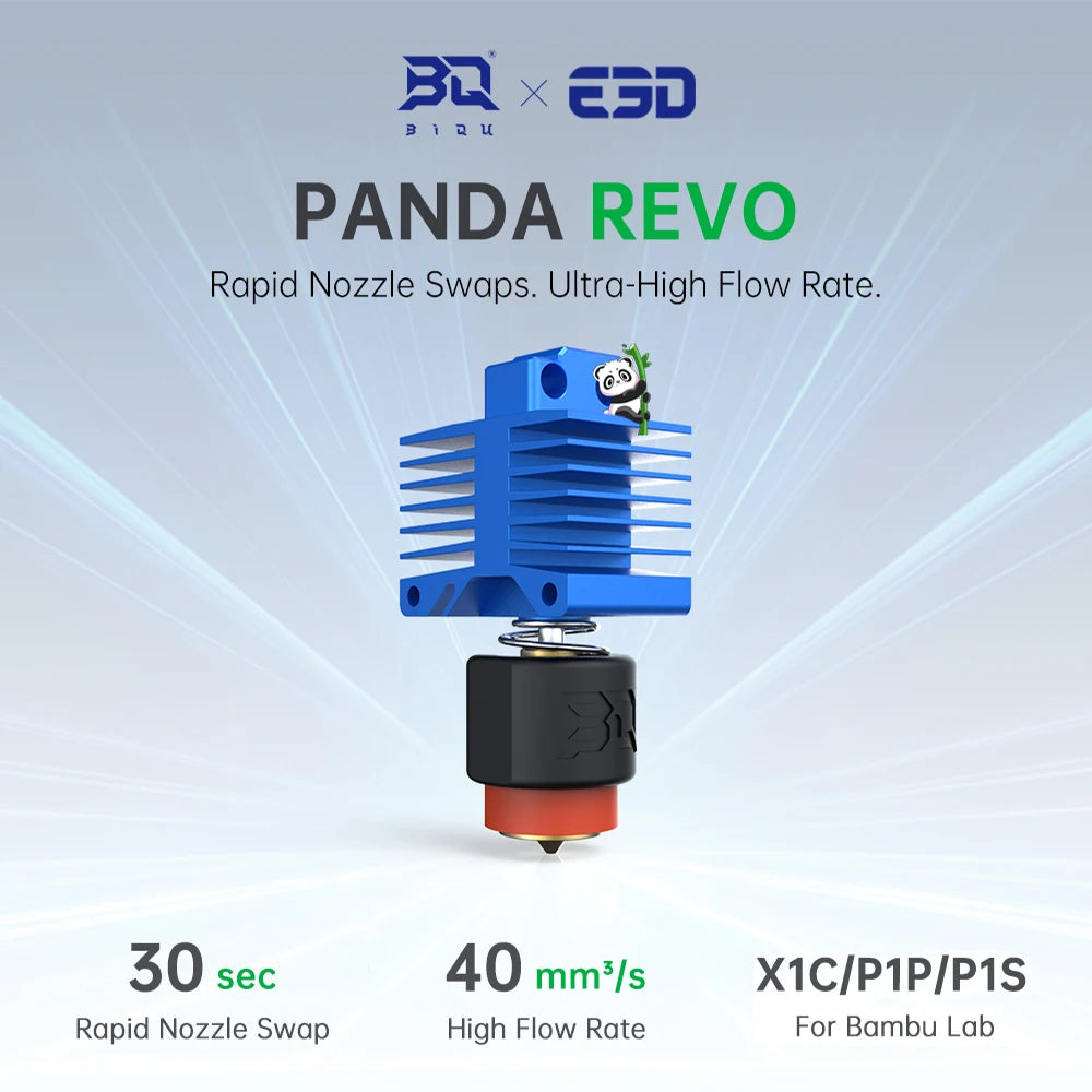BIGTREETECH Panda revo P1 X1 Hotend E3D Brass V6 Nozzle High Flow 60W ceramic heater Compatible original Bambu P1 X1C 3D Printer