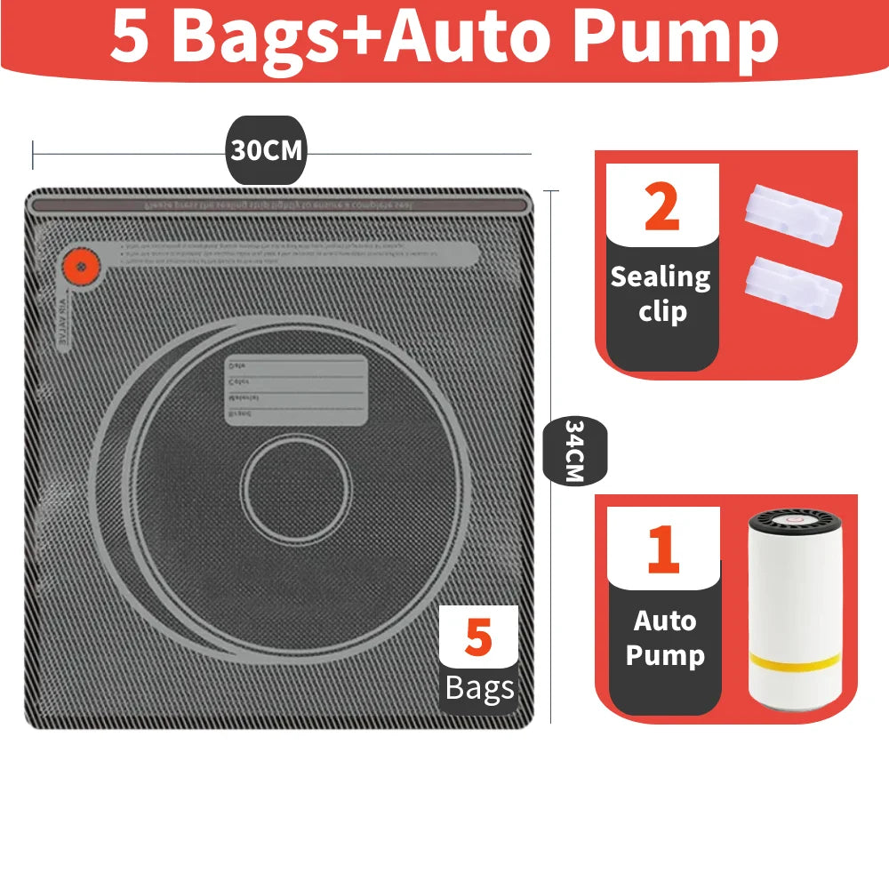 3D Upgraded Black Filament Storage Bag PLA ABS PETG Vacuum Bag Dryer Safekeep Humidity Resistant Sealing Bags Keep Filament Dry