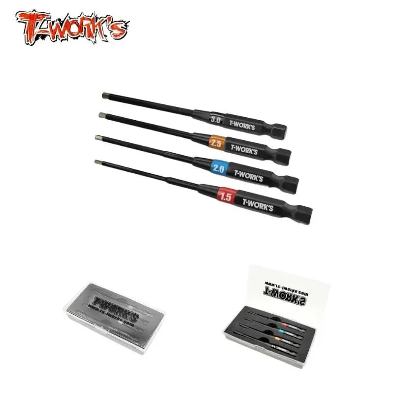 Original T works TT-079-V2 T-Work's V2 Power Tool Hex Tips set （1.5, 2.0, 2.5, 3mm) Rc Tool