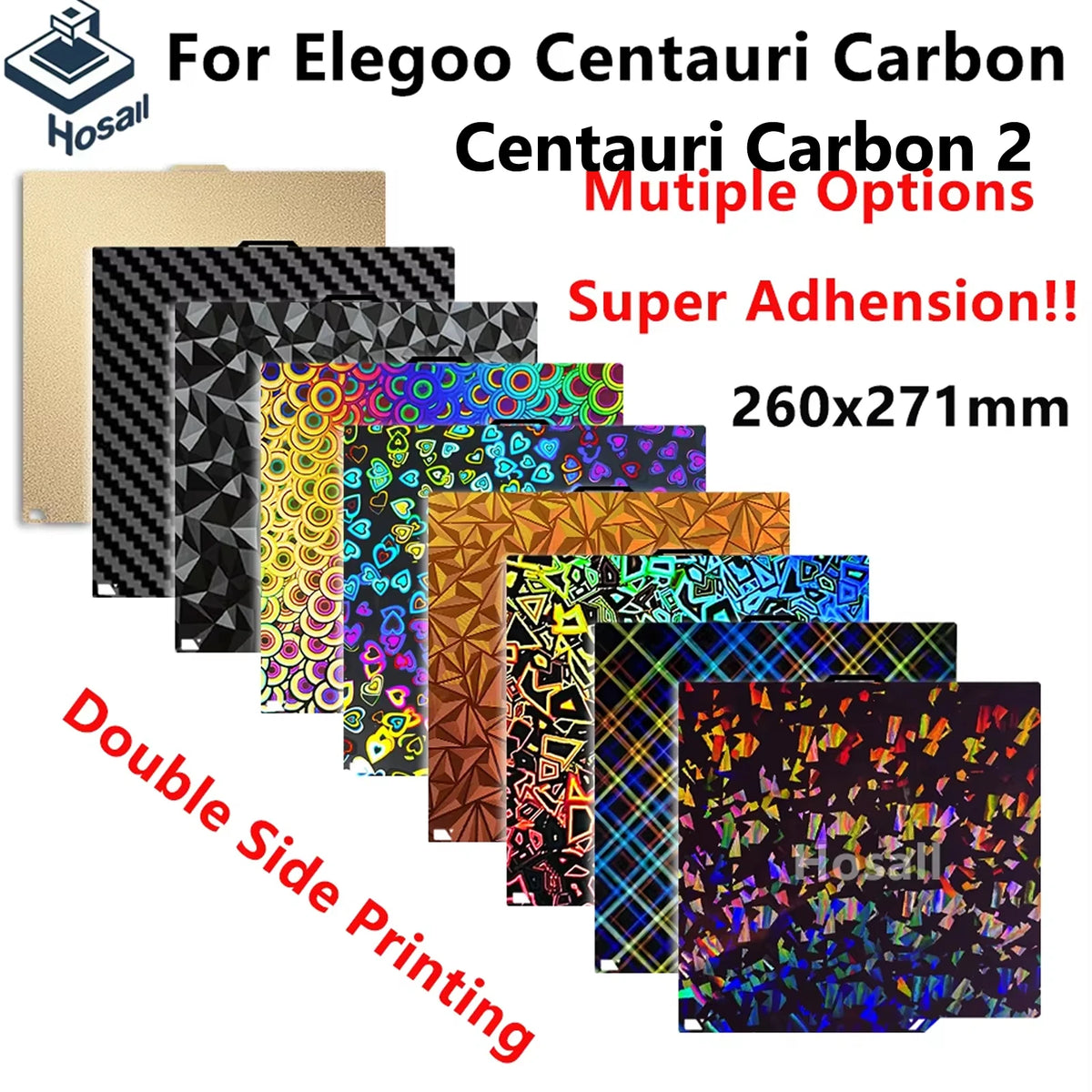 Elegoo Centauri Carbon Build Plate Smooth PEO Sheet PET Carbon Fiber Heatbed Spring Steel Sheet PEI Plate For Centauri Carbon 2